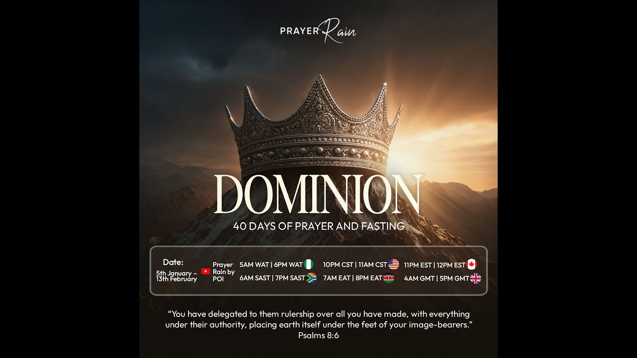 JANUARY 2026 PRAYER RAIN || DAY 19 || DOMINION ||