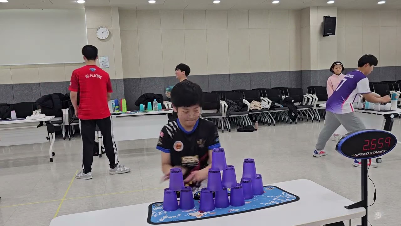 KUB 7차모임 Cycle 본선 1차 6.449 /3차 갱신 5.872 1차 성공 해야 2,3 차때 안정적으로 할 수 있습니다 #stacking #스포츠스태킹 #KUB #taeho