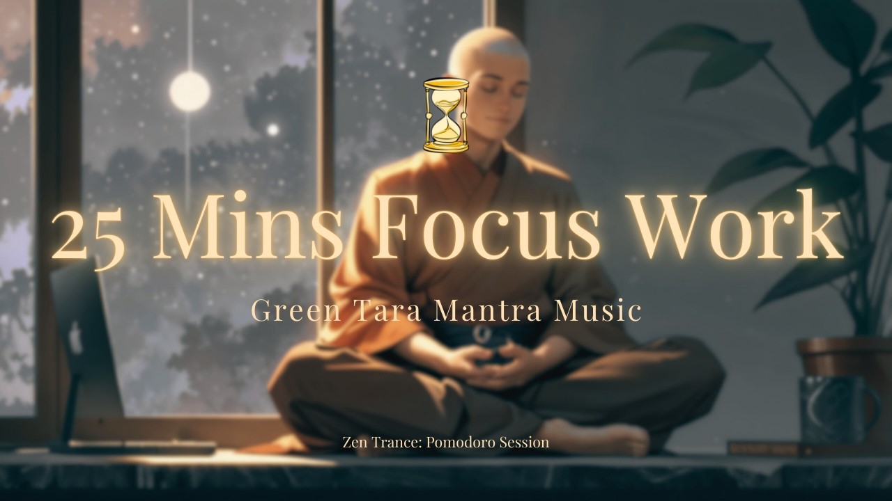 Green Tara Mantra Focus Ritual | 25 Min Psychedelic Trance for Focus Work