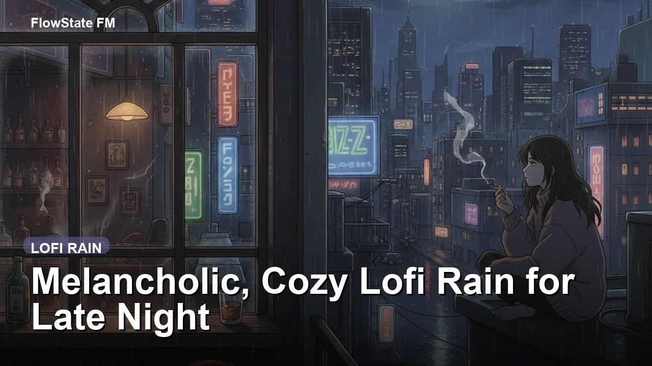 Lofi Rain BGM Mix для ночи Vol. 4 【1.5 Hours】