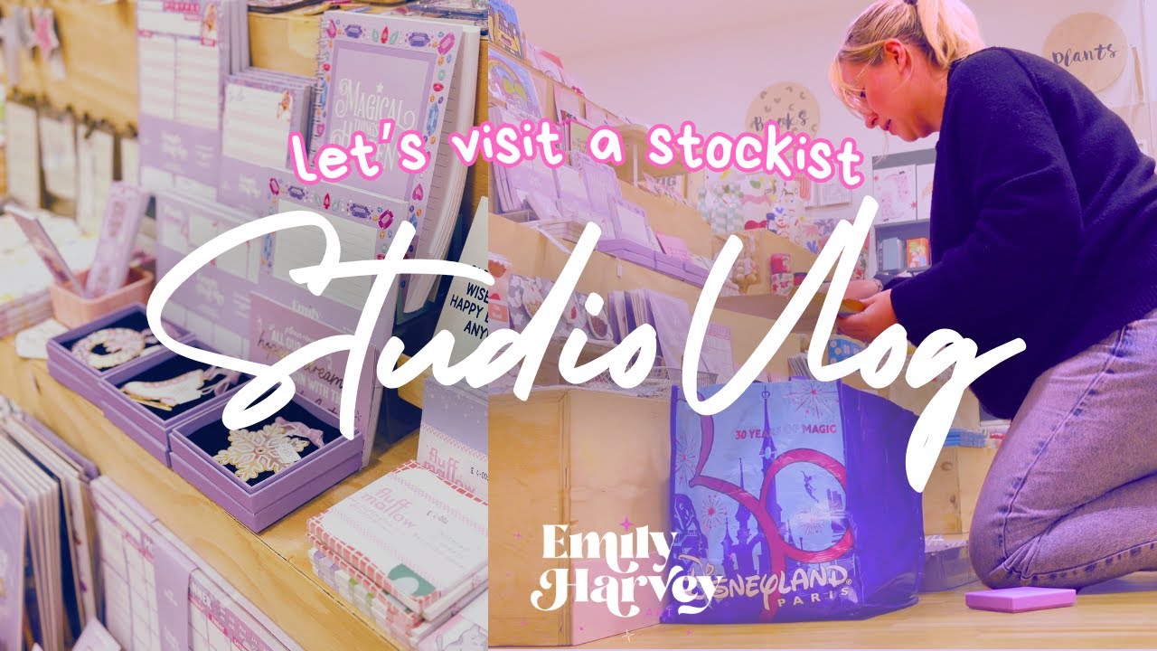 STUDIO VLOG 💜 Let's visit a STOCKIST & My Experience in stores | Emily Harvey Art
