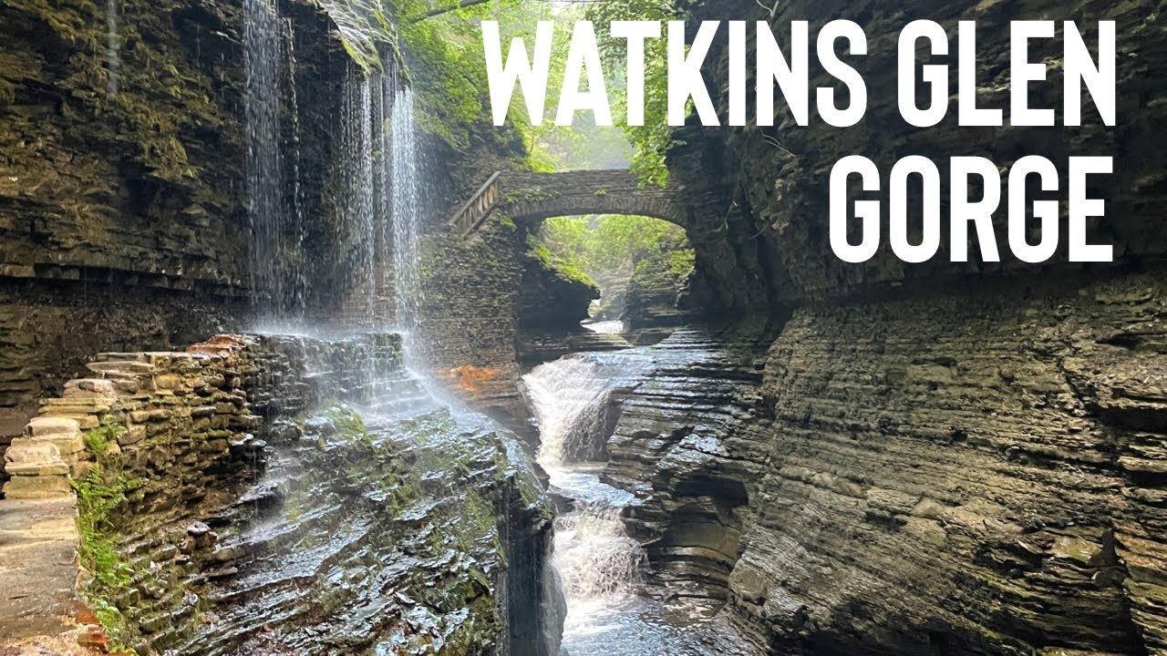 Epic Watkins Glen State Park Gorge Hike - 4K Virtual Walk