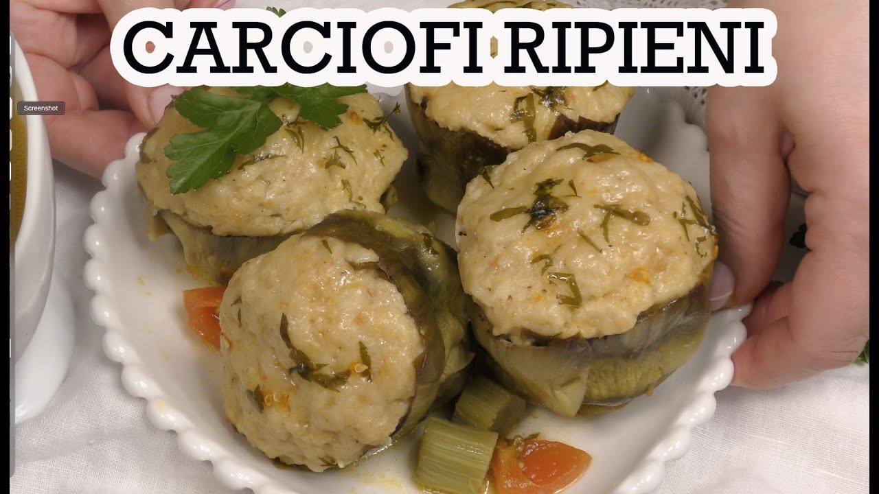 CARCIOFI RIPIENI senza carne RICETTA della NONNA Maria ricetta FACILE e VELOCE