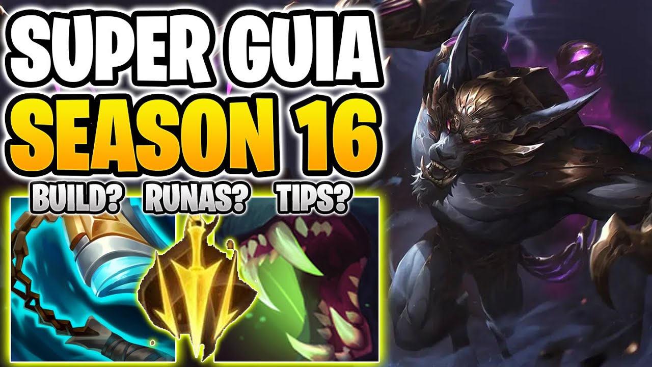 GUIA DE WARWICK SEASON 16 | COMO JUGAR WARWICK JUNGLA FACIL Y SENCILLO | BUILD, RUNAS, CONSEJOS, MAS