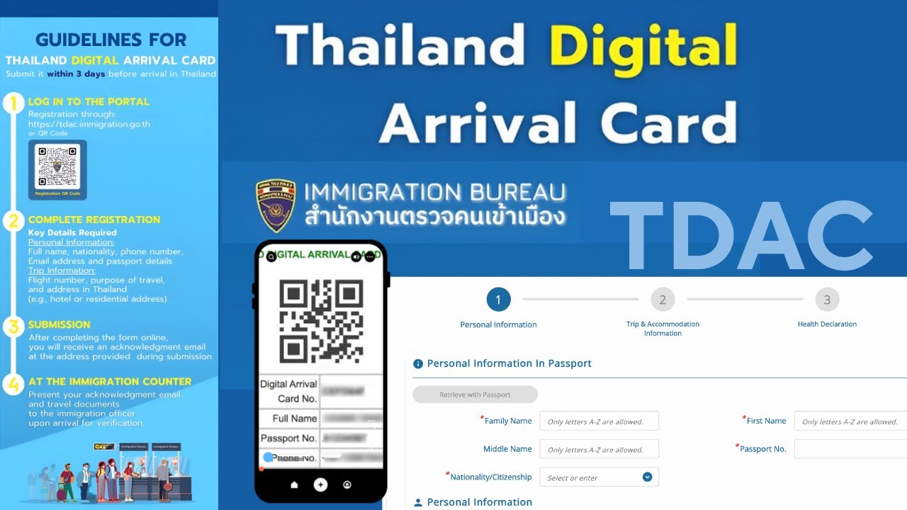 How to Submit Thailand Digitial Arrival Card (TDAC) Tutorial Step by Step