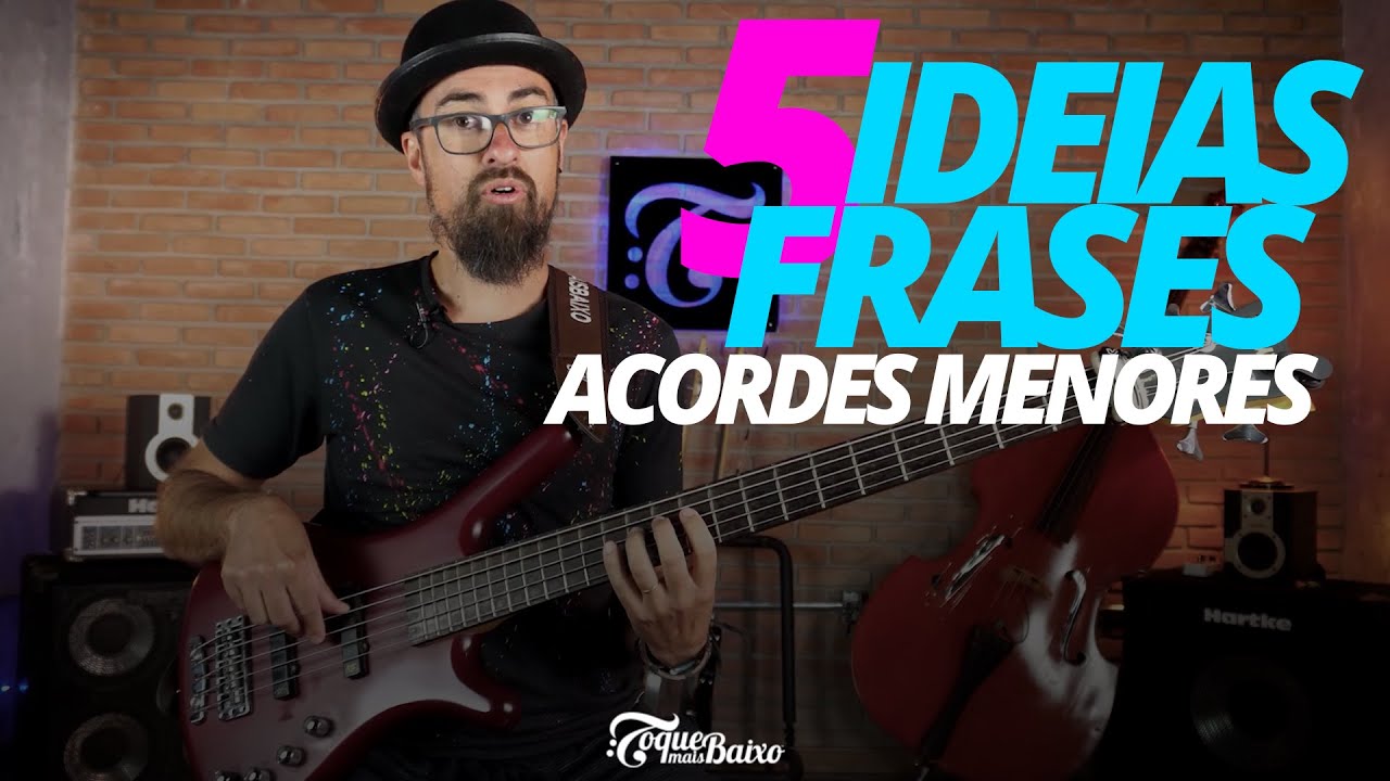 5 IDEIAS DE FRASES no CONTRABAIXO para ACORDES MENORES | Ep331