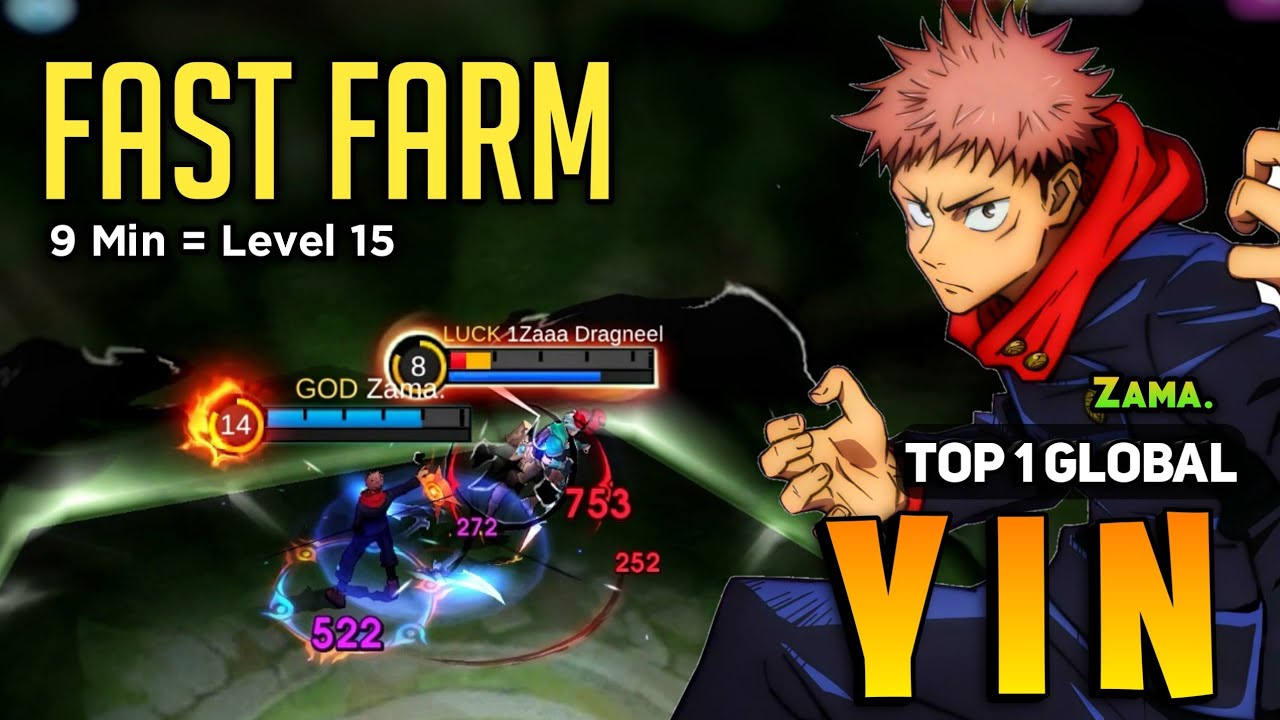FAST FARM! Yin Best Build 2023 [ Yin Top 1 Global Gameplay ] By Zama. - Mobile Legends