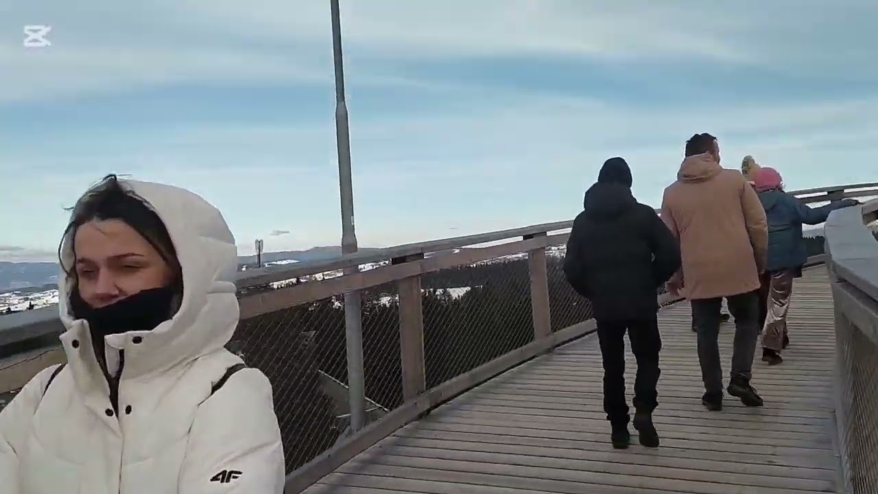 Panorama Podczas Wejścia Na Wieżę Skywalk Serce Poronina I Widok Góry Wieży, Czwartek 12.02.2026r.