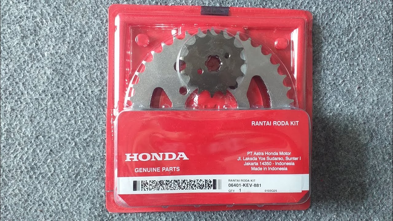 Rantai Set Original AHM Untuk Supra XX Kesayangan. Agak Mahal Tapi Mantap!