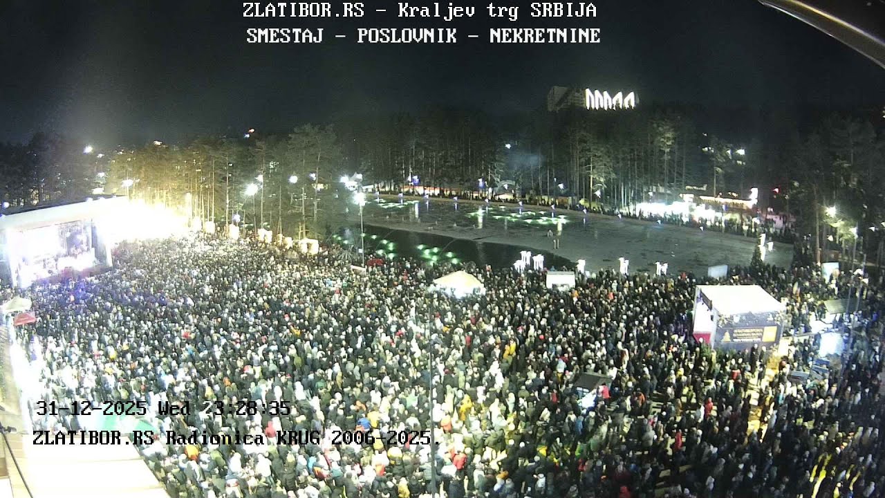 Zlatibor.rs Live Doček decembar 2025. - Kraljev trg, jezero, Zlatibor