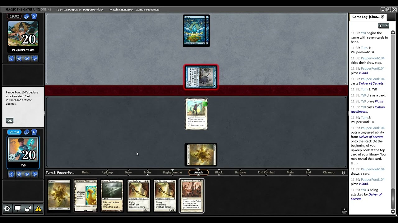 Monowhite blink VS Monoblue #mtgpauper
