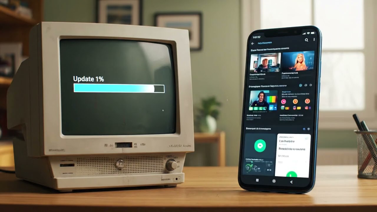 Un téléphones qui se moque d'un ordinateur 