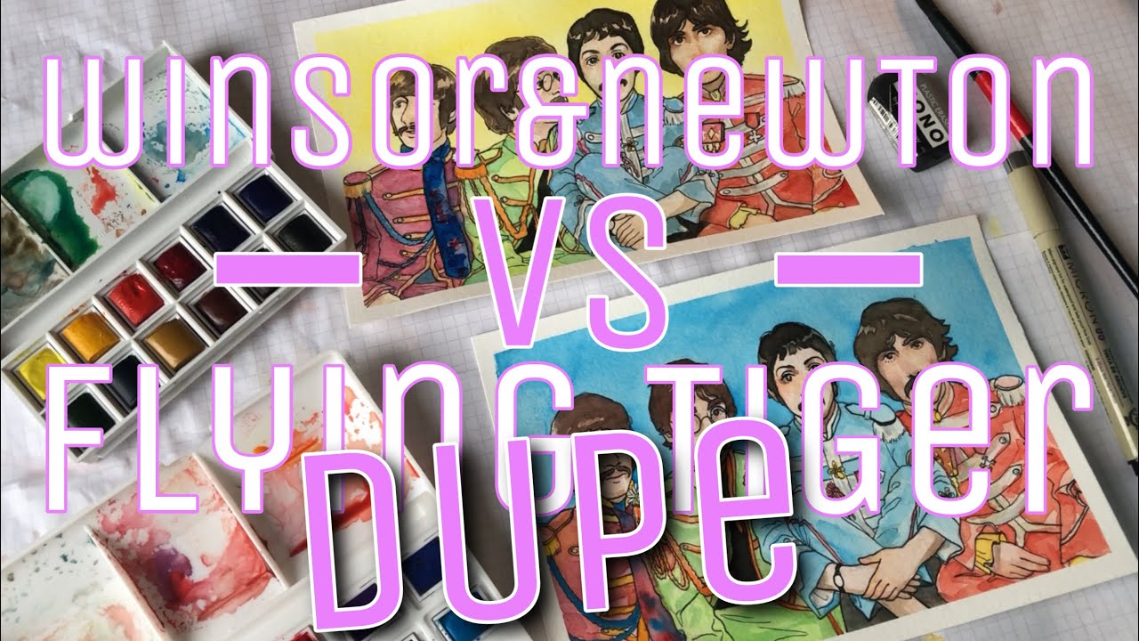 Watercolor Review + Comparison: Winsor & Newton VS Flying Tiger DUPE?