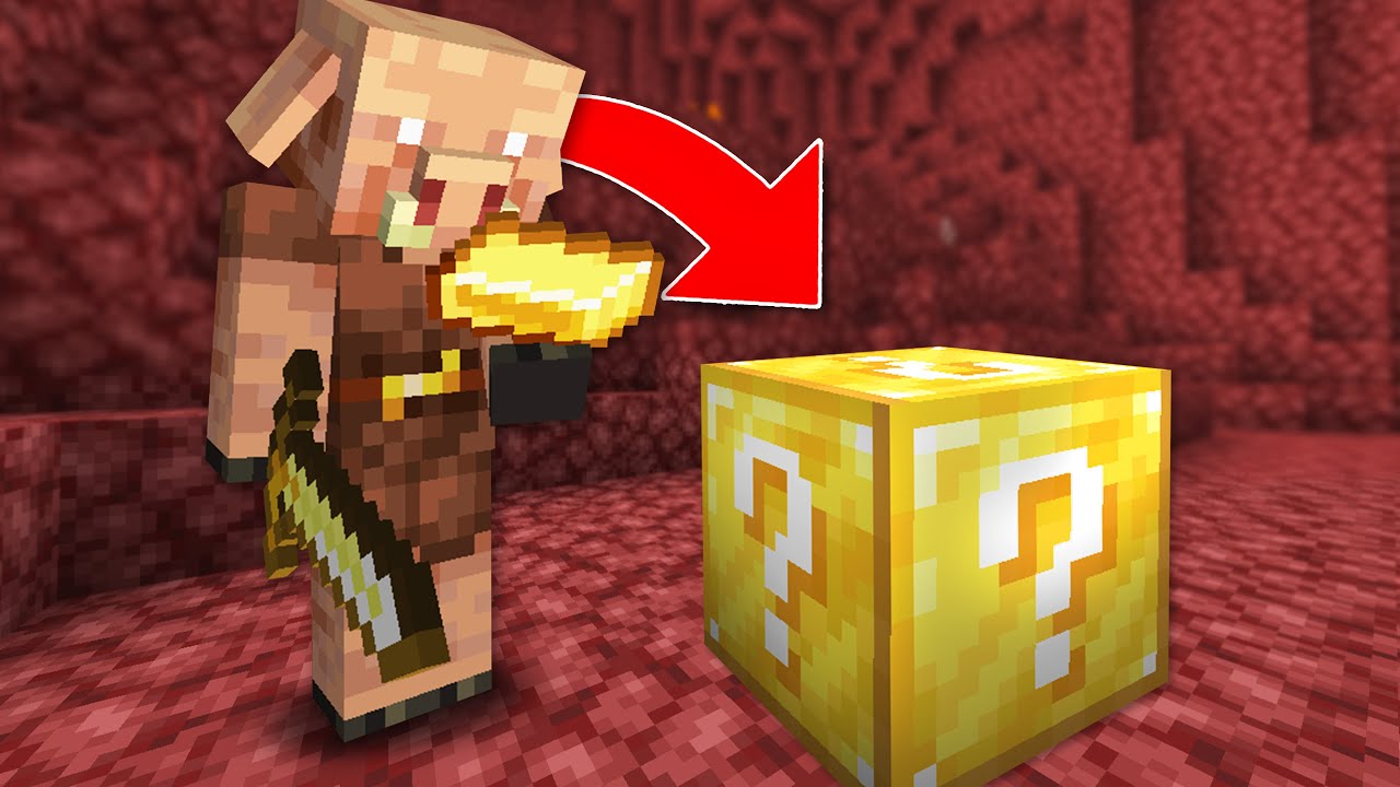 Minecraft, But Piglins Trade Lucky Blocks...