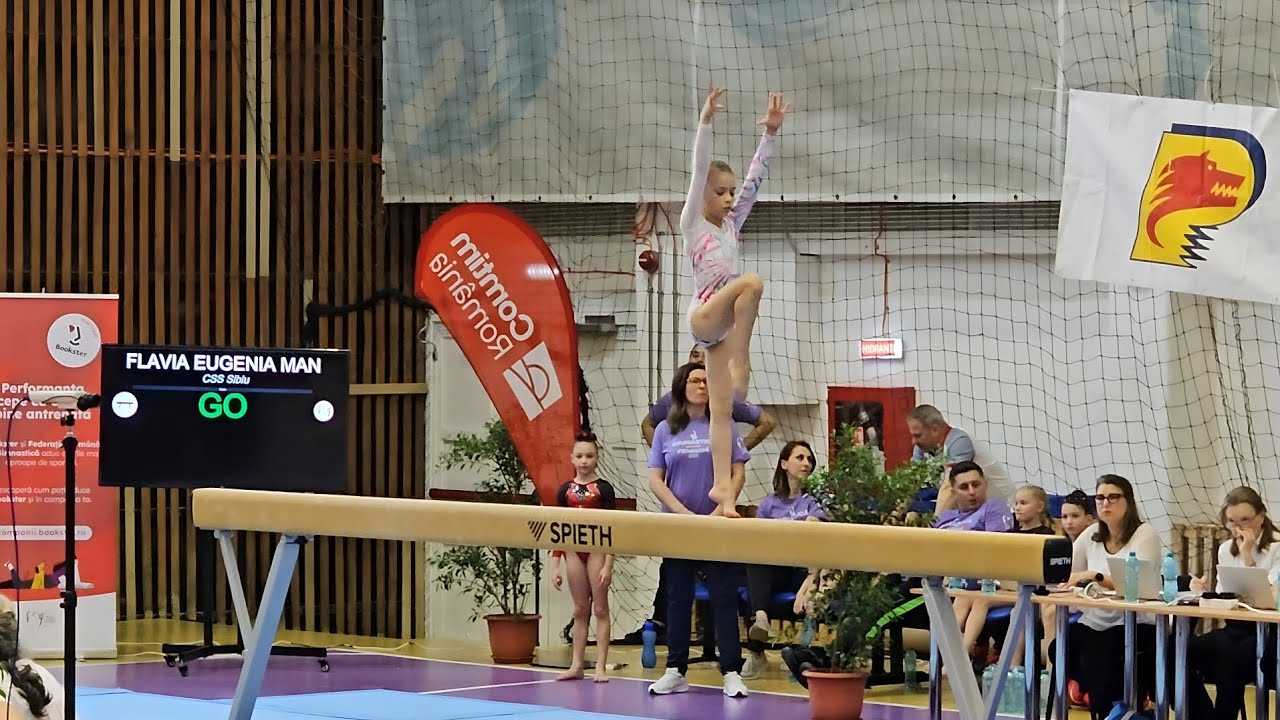 Flavia Man, CSȘ Sibiu,Campionatul National de Gimnastica 2025,Junioare III,nivel 7, Bârnă