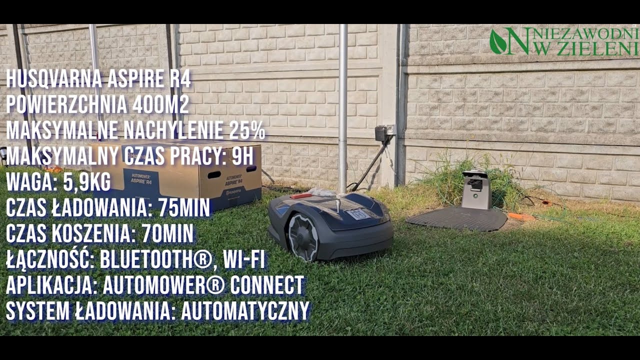 Husqvarna Automower Aspire R4 - Test - Unboxing - Aplikacja - www.niezawodniwzieleni.pl