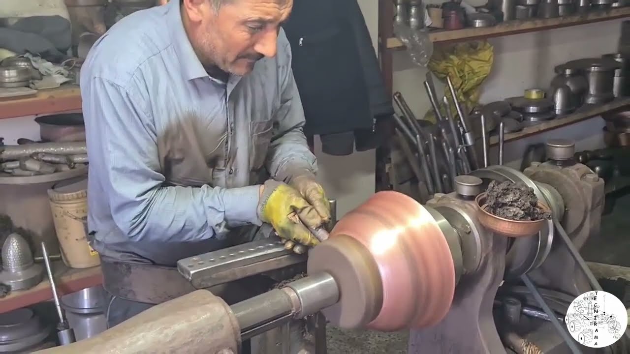 Lindo trabalho do Artes&atilde;o em Cobre # T&eacute;cnica de repuxo metal