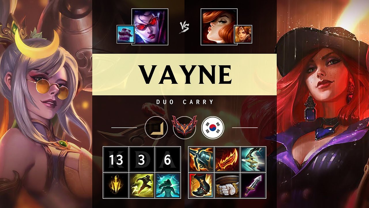Vayne ADC vs Miss Fortune - KR Grandmaster Patch 25.S1.3