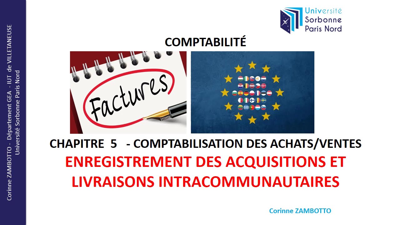 5.6. Cours de comptabilité - GEA - Acquisitions/livraisons intracommunautaires