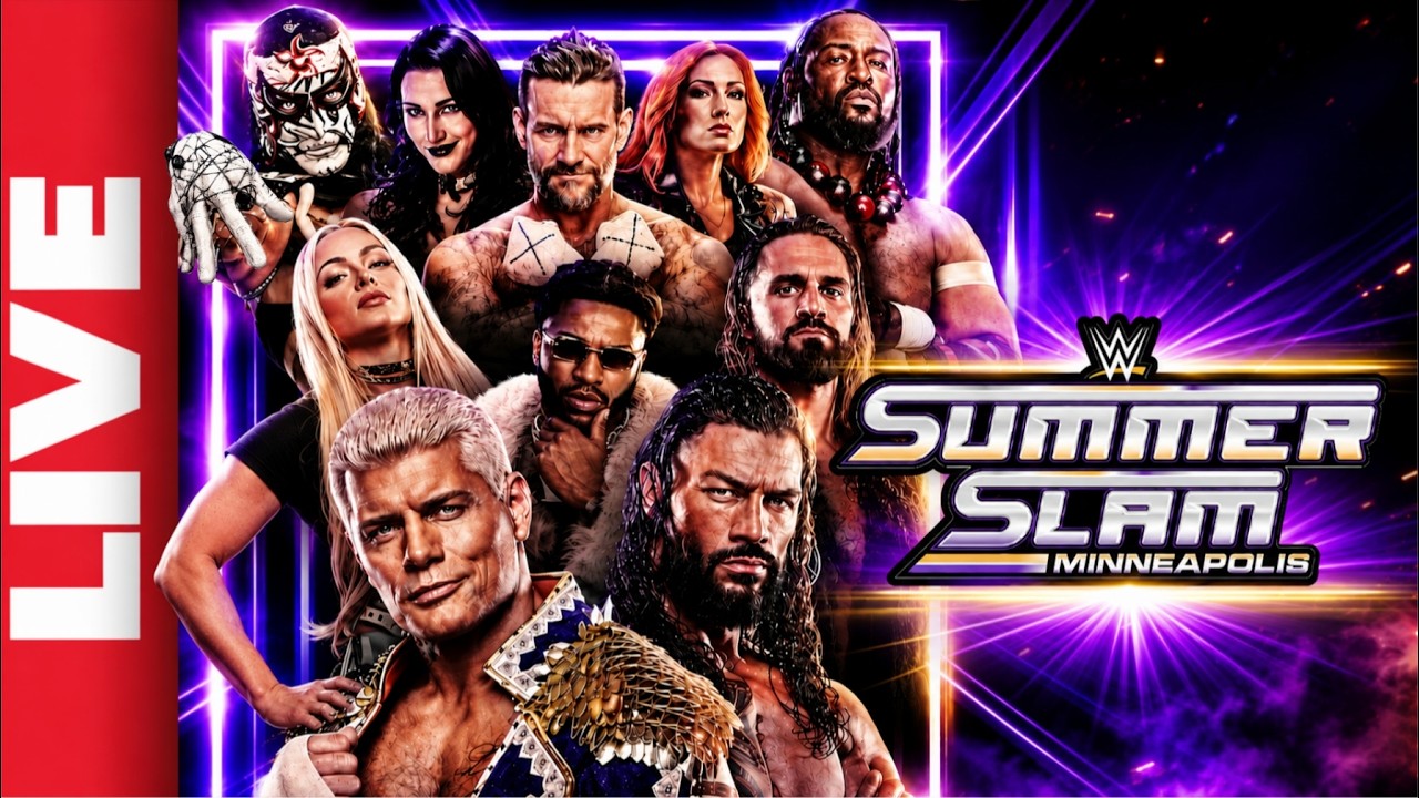 🔴 WWE SUMMERSLAM Minnesota Live Stream - Full Show Watch Along Reactions | Oba Femi vs Brock Lesnar