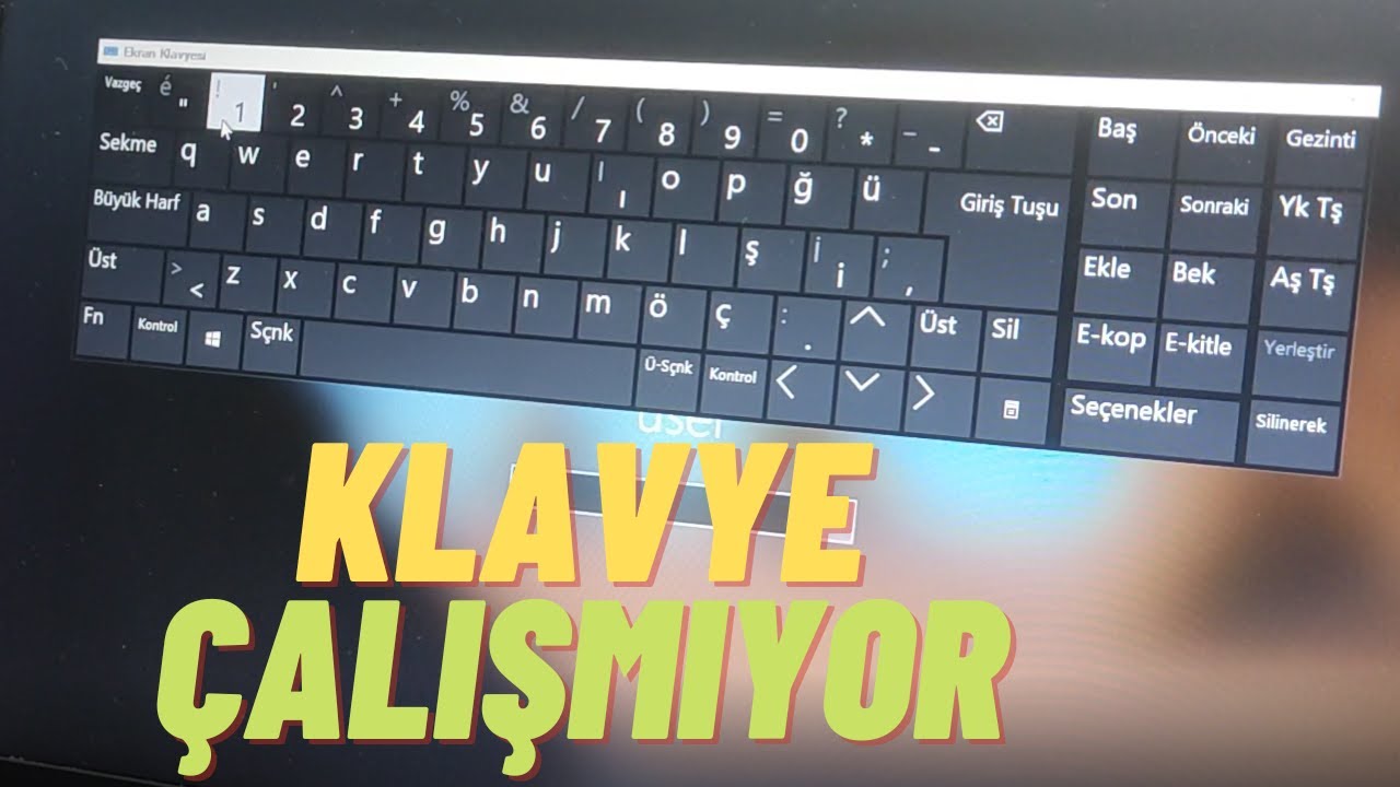 Windows 10 klavye çalışmıyor, güncelleme sonrası klavye çalışmıyor,şifre ekranında klavye çalışmıyor