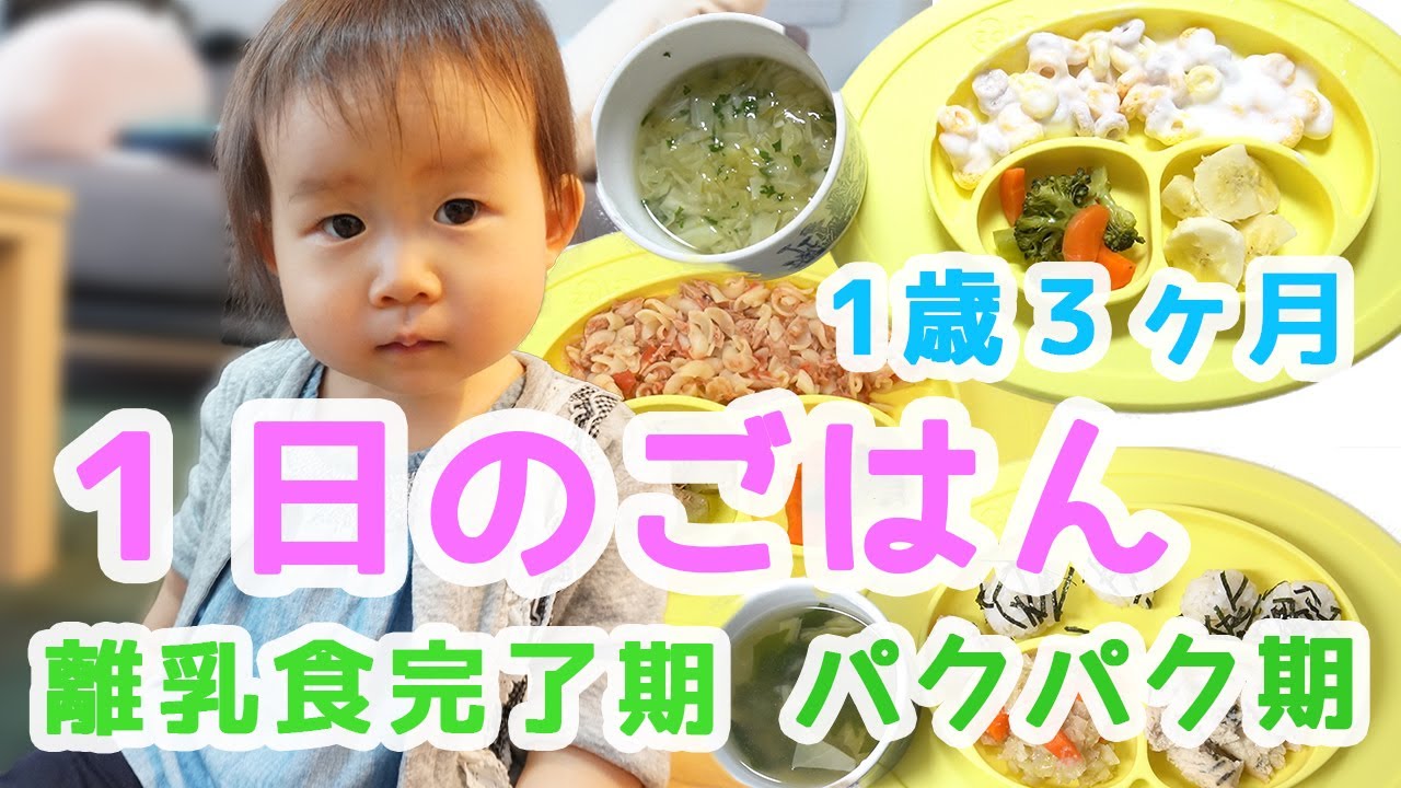 １日のごはん紹介！取り分けとストックで作る簡単離乳食メニュー【1歳３ヶ月】離乳食完了期・パクパク期