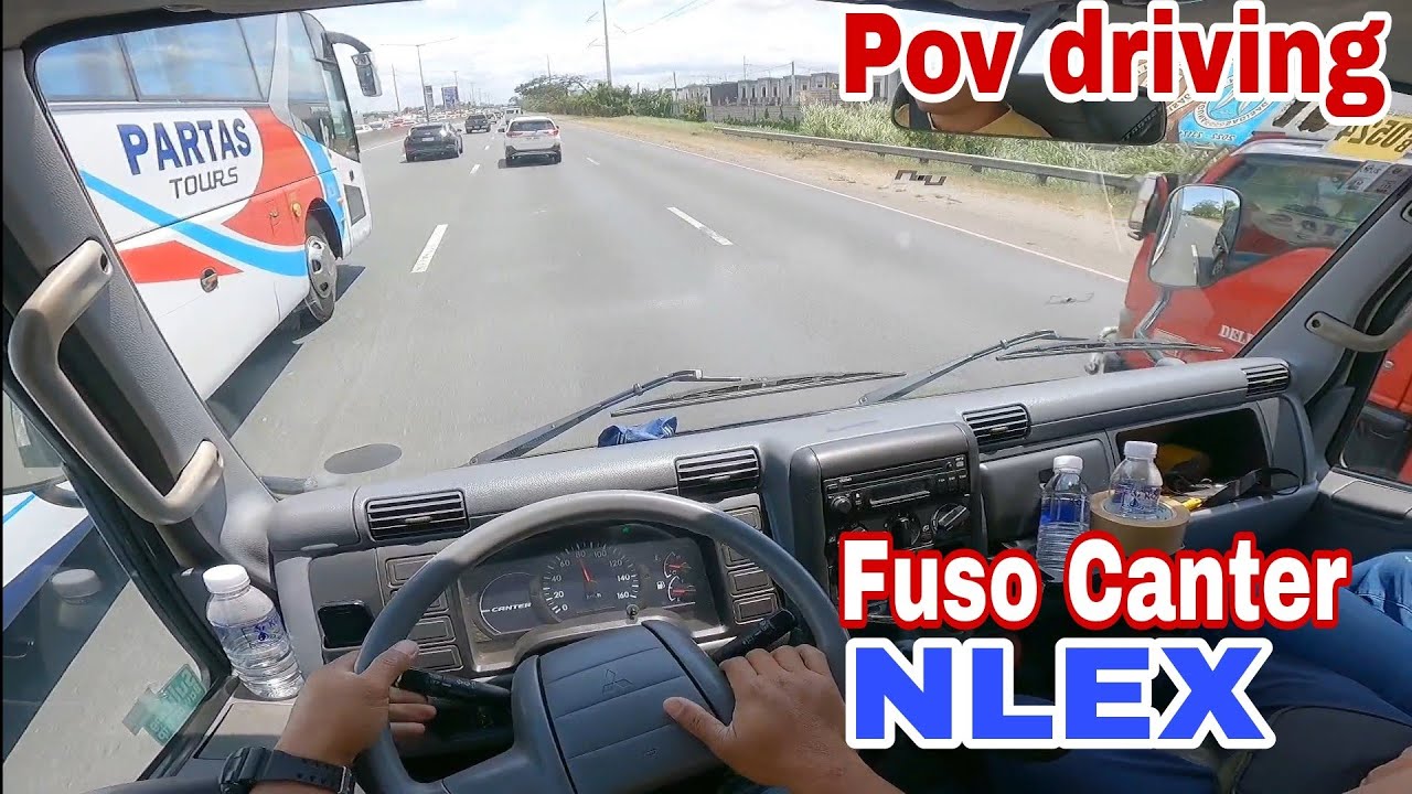 NLEX Pov driving Mitsubishi Fuso Canter.