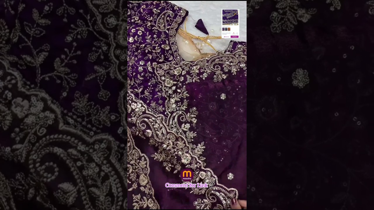 ✨💜 New Trendy Party Wear Saree Design 2026 | ✨ Bridal saree 😍 #youtubeshots #saree  #fashion #shorts