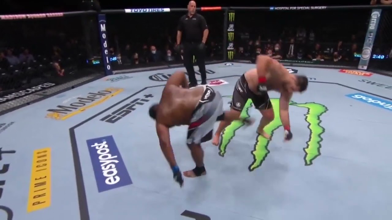 Chris Barnett spinning wheel kick tko (and bonus flip)