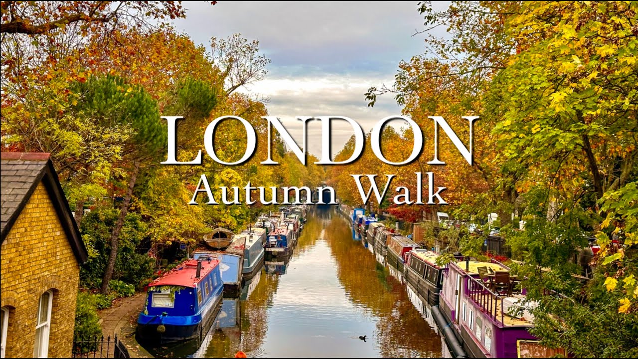 Autumn Walk in LONDON | Regent’s Park, Regent's Canal, Little Venice | Vlog