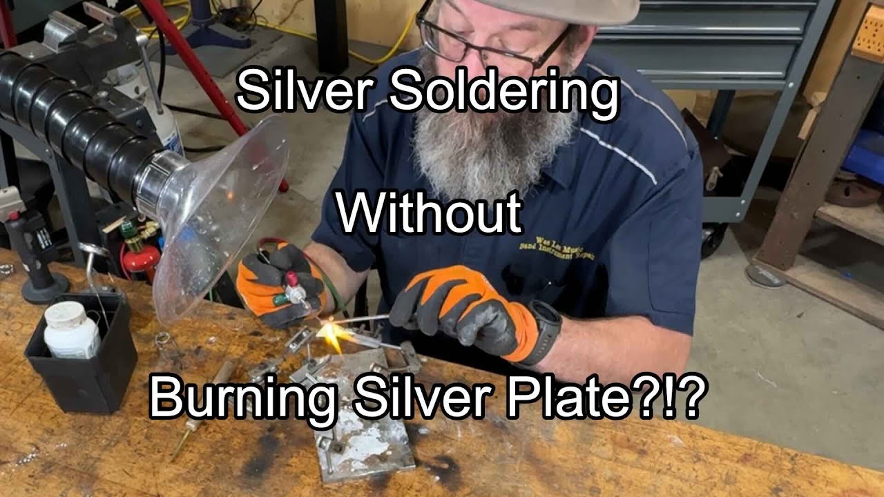 Silver Solder Without Burning Silver Plate?-  Vintage Buescher Big B Strap Ring Repair