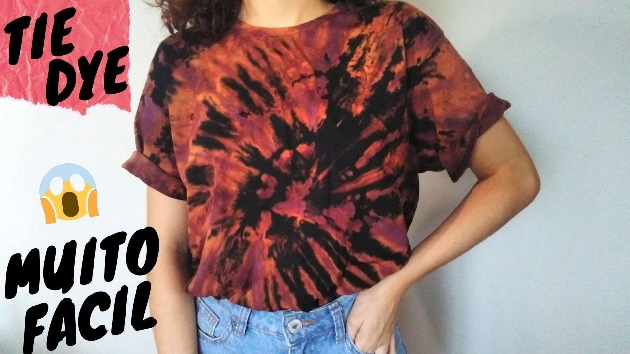 COMO FAZER CAMISETA TIE DYE COM ÁGUA SANITÁRIA,CUSTOMIZE SUA CAMISETA PRETA EM CASA| may vic