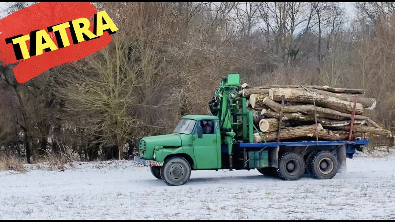 TATRA Ťažba z potoka | Nakladanie dreva | Truck loading Timber