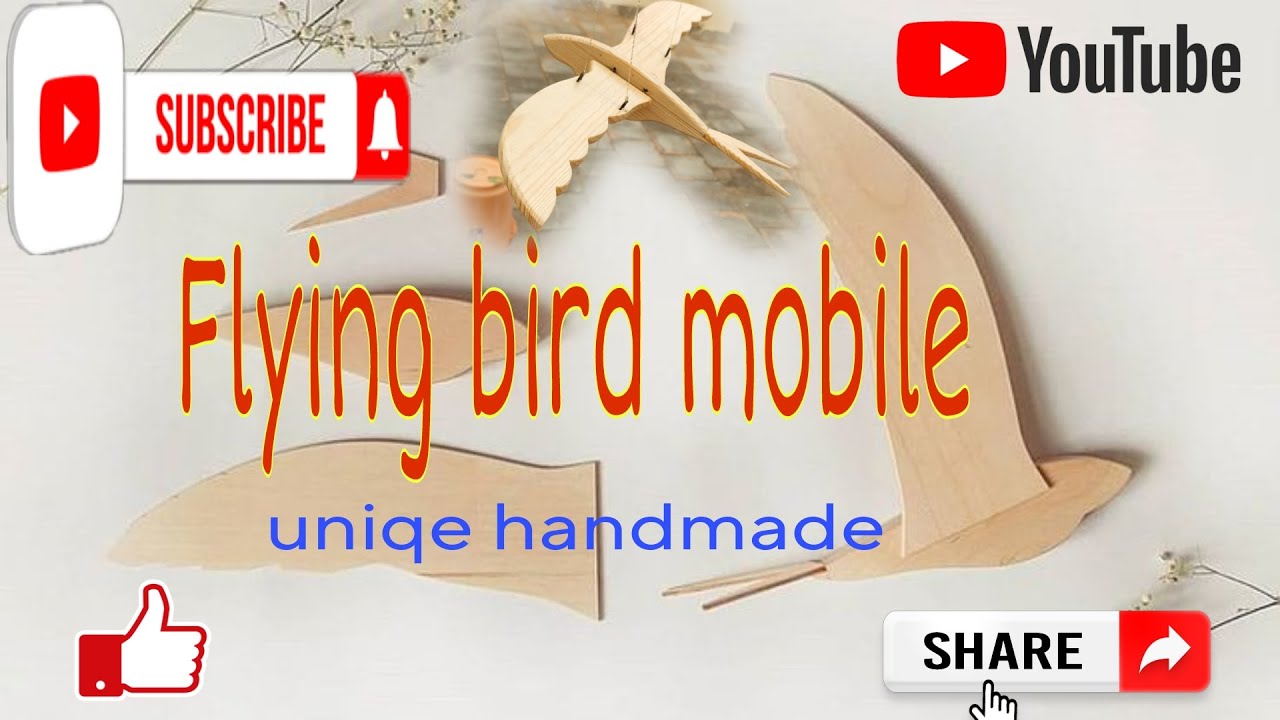 Flying Bird Mobile  unique handmade