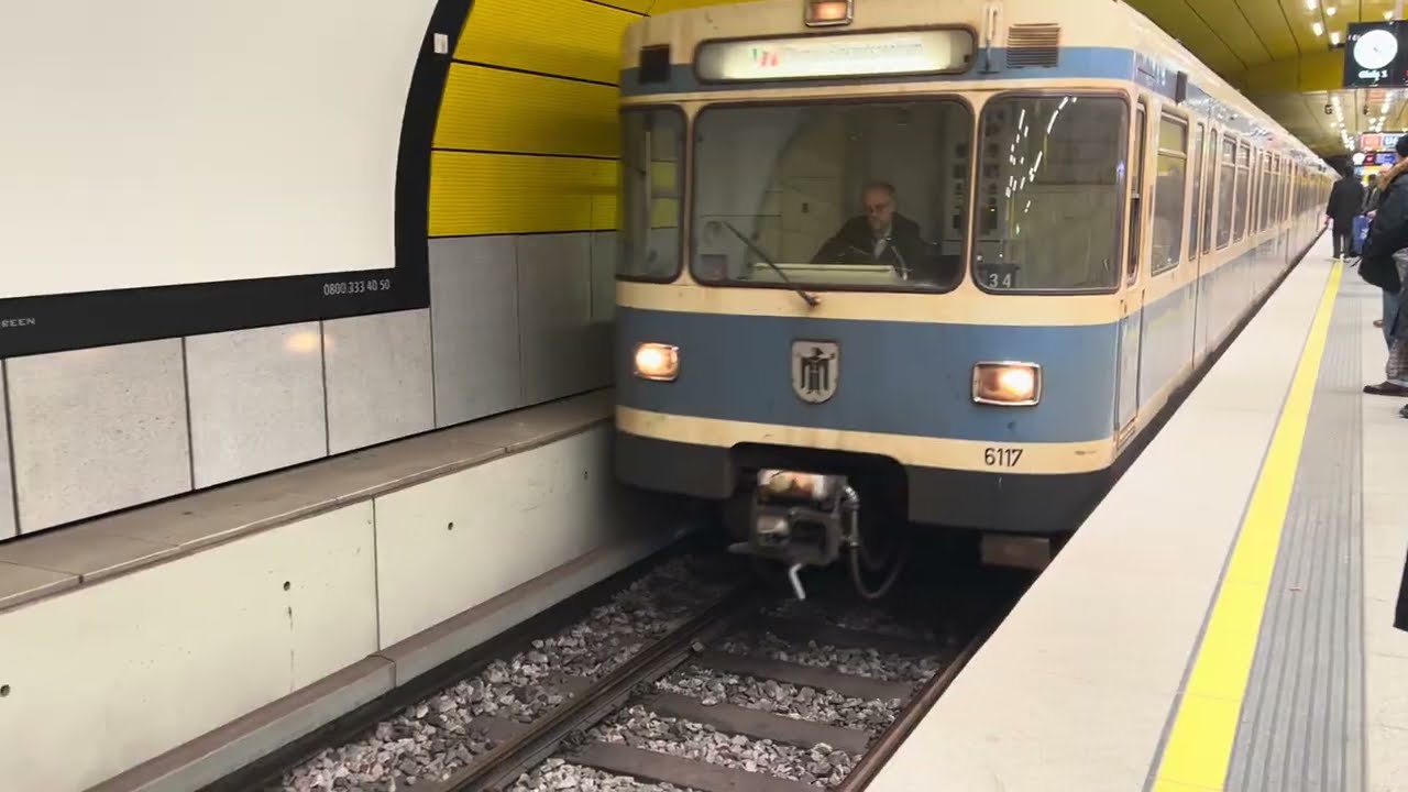 The epic full journey on the Munich subway line U7 from Sendinger Tor to Olympia Einkaufszentrum 