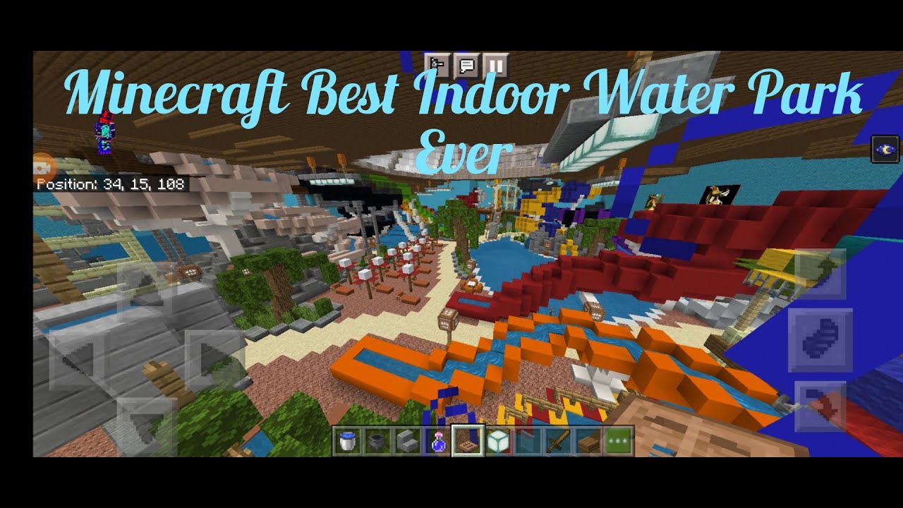 (Minecraft PE)The Best Indoor Water Park Ever