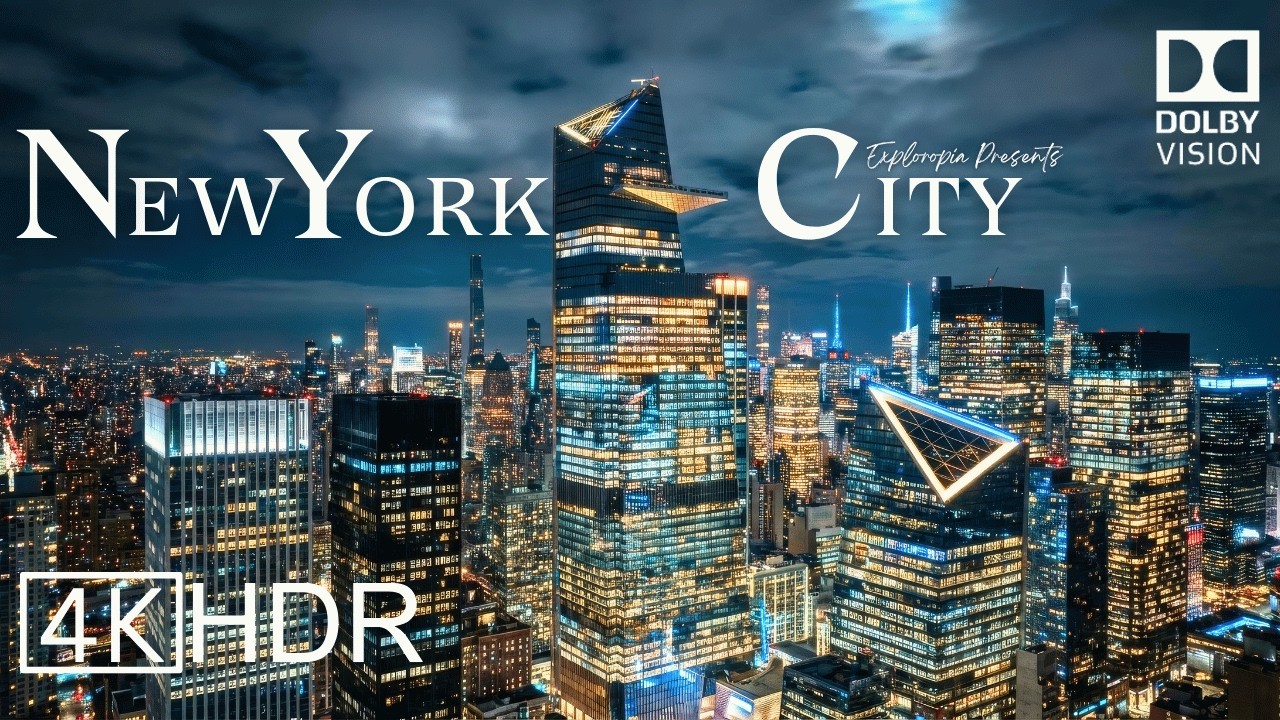 New York City, USA in 4K ULTRA HD HDR 60 FPS Dolby Vision&trade; Drone Video