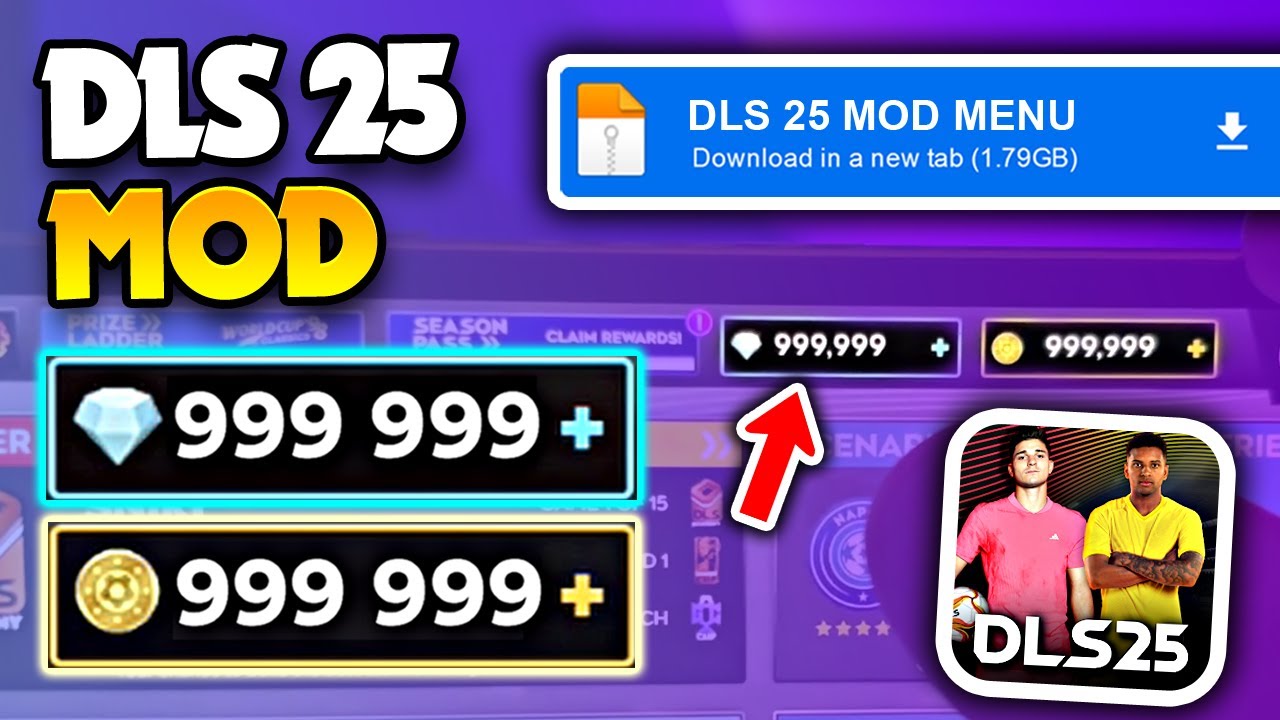 🔴 DLS 25 ВЗЛОМ/МОД 😮 НЕОГРАНИЧЕННЫЕ АЛМАЗЫ И МОНЕТЫ в Dream League Soccer 2025 MOD APK (Android/iOS)