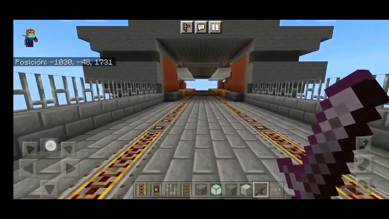 recorrido línea 9 metro CDMX en Minecraft.