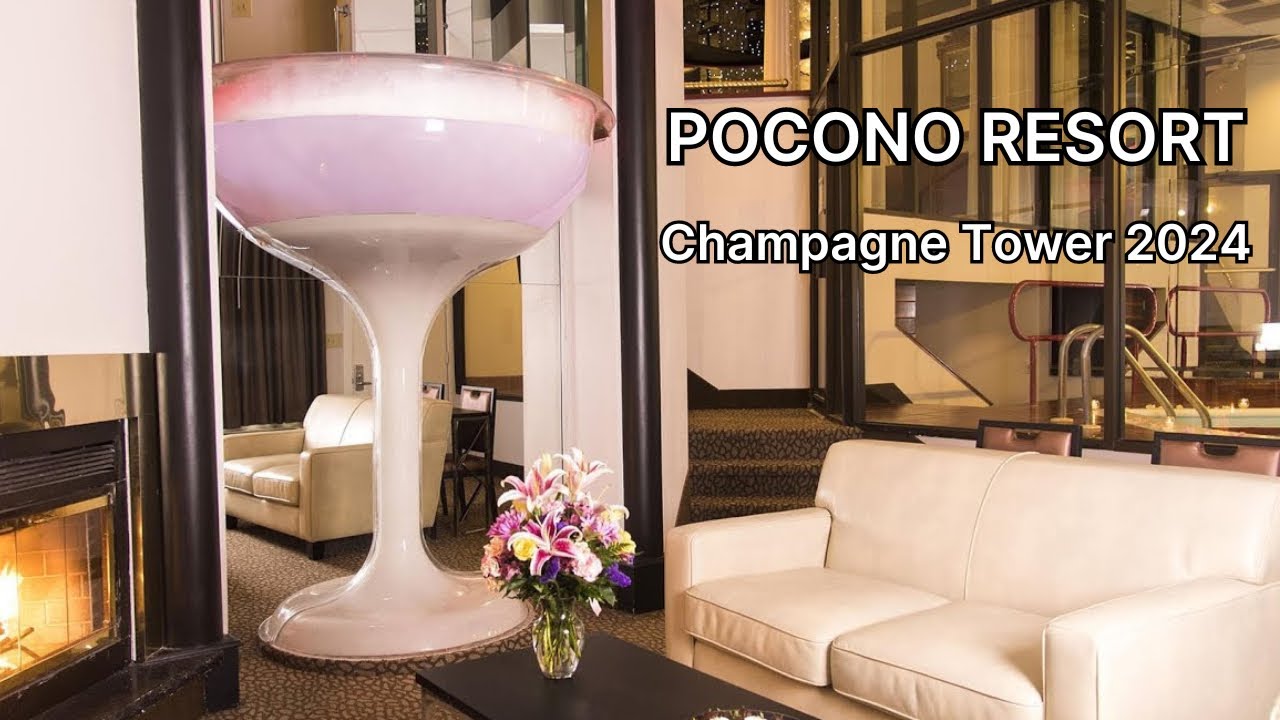 Pocono Palace Champagne Tower Room Tour 2024