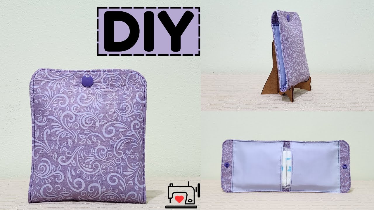 DIY: Porta Absorventes F&aacute;cil / Easy Sanitary Pad Holder #sewingdiybypriscila