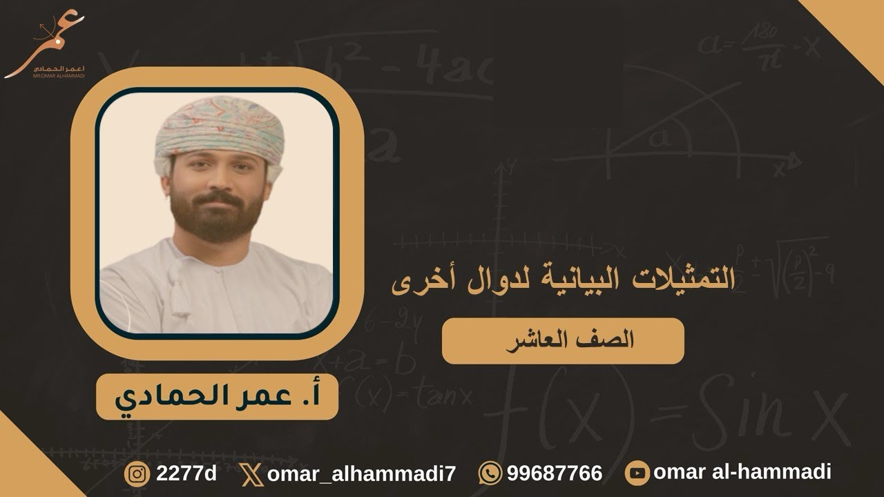 9 - 5  التمثيلات البيانية لدوال أخرى - رياضيات ( الصف العاشر ) - أ. عمر الحمادي