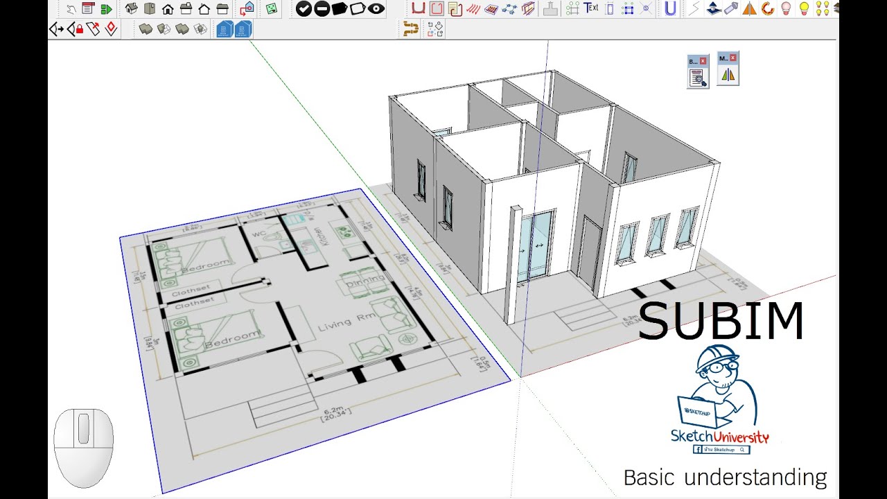 สร้างโมเดลบ้านจากแปลนภาพถ่าย ด้วย SKH BUILDING (FREE)