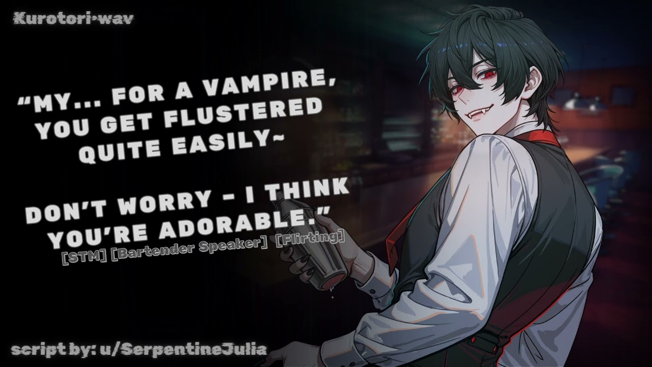 [M4A] An Evening with a Charming Vampire Bartender [Strangers to More?] [Flirting] [ASMR RP]