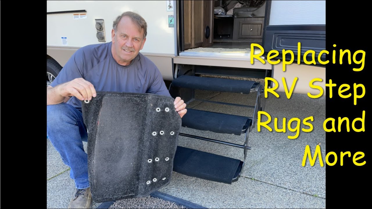 Installing Quality Carpet on Our RV Steps and My Thoughts About Steps That Fold Up Into The Doorway