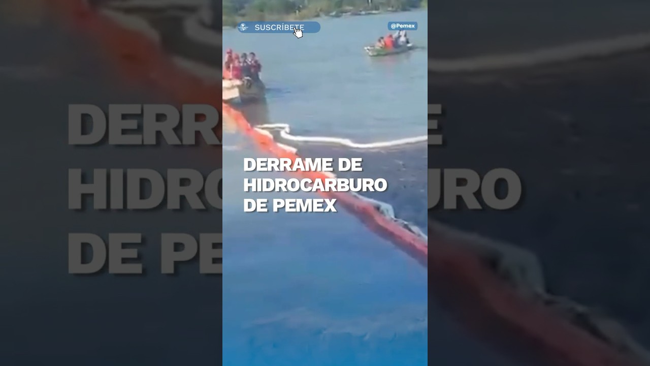 As&iacute; se ve el derrame de hidrocarburo en el r&iacute;o Pantepec, Veracruz #shorts