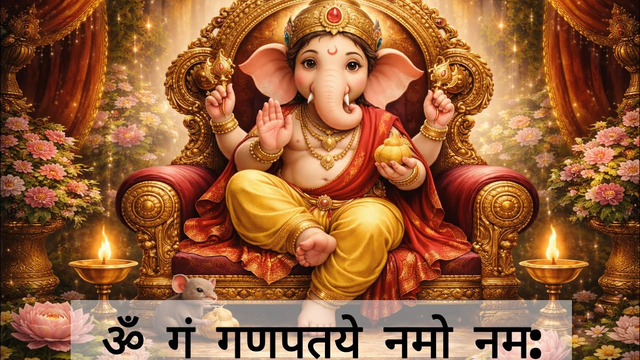 ॐ गं गणपतये नमो नम:✨ Ganpati Bappa Namo Namah ❤️#god#ganesh#devotionalbhajan#shiv#mantra#shiv#jaap