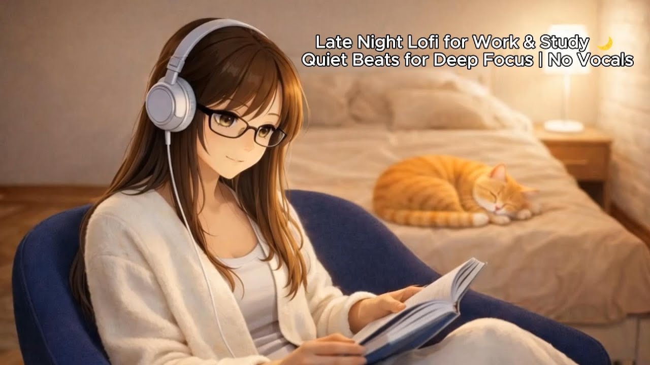 Late Night Lofi for Work & Study 🌙 Quiet Beats for Deep Focus | No Vocals