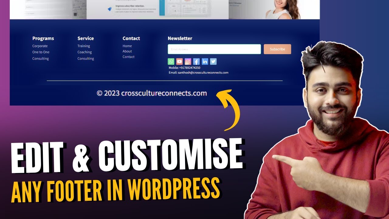 Легко редактируйте нижний колонтитул в любой теме WordPress!