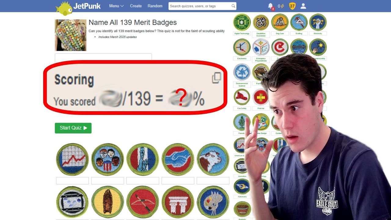 Guessing ALL 139 Merit Badges from Their Image!
